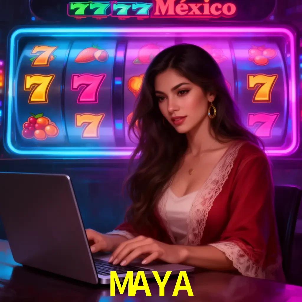 MAYA Slots - tragamonedas, RTP y control Tragamonedas MAYA con símbolos, saldo móvil y reglas de apuesta visibles